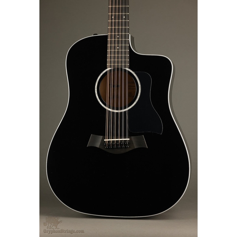 Taylor 250ce-BLK Plus 12-String Acoustic Electric Guitar – New