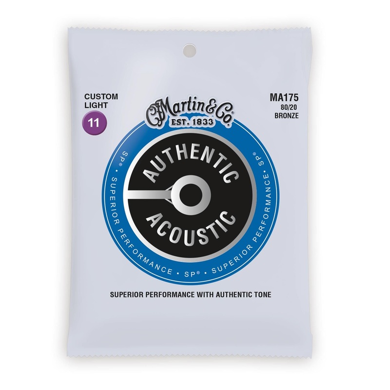 Martin Authentic Acoustic SP 80/20 Bronze Acoustic Strings (Custom Light 11-52)