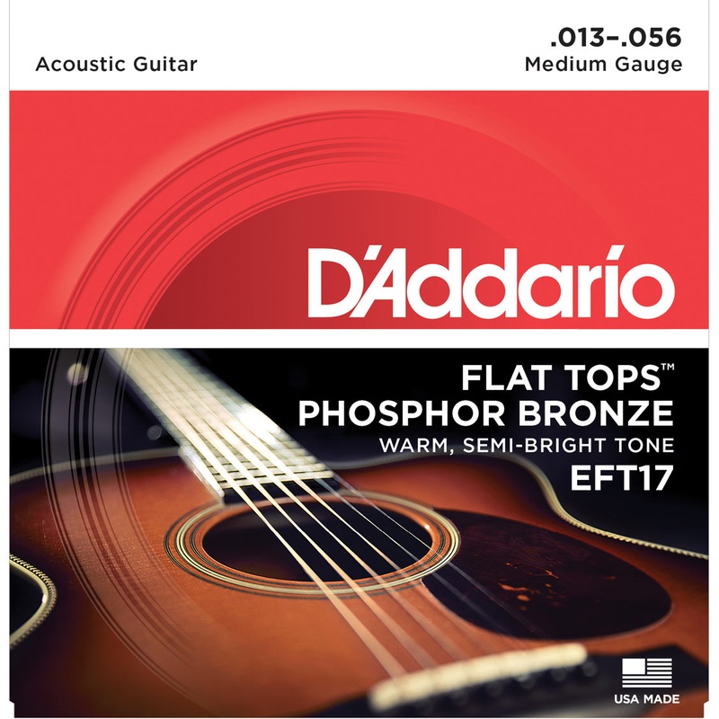 D’addario Phosphor Bronze Flat Top EFT17