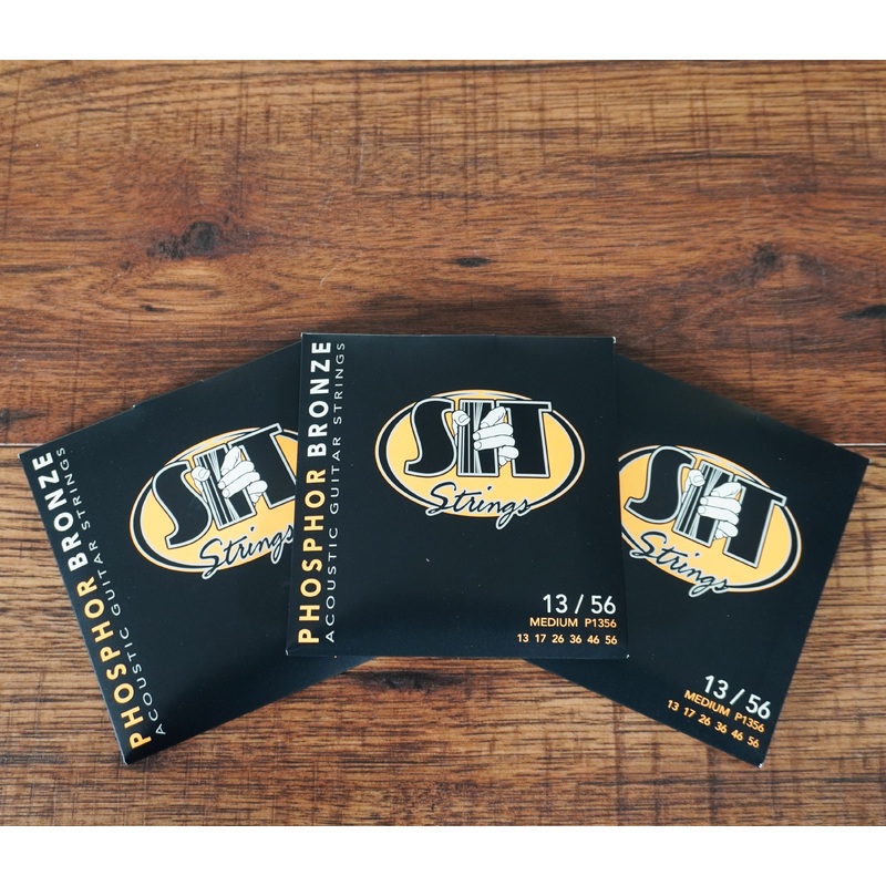 SIT Strings P1356 Medium Phosphor Bronze Acoustic Guitar Strings 3 Pack