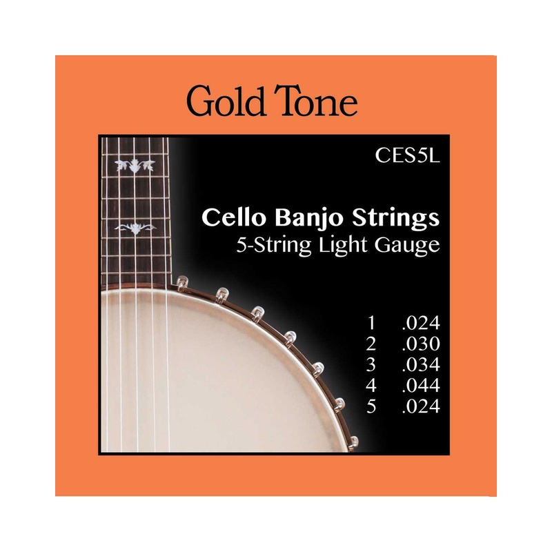 Gold Tone CES5L Light 5-String Cello Banjo Strings, A Tuning