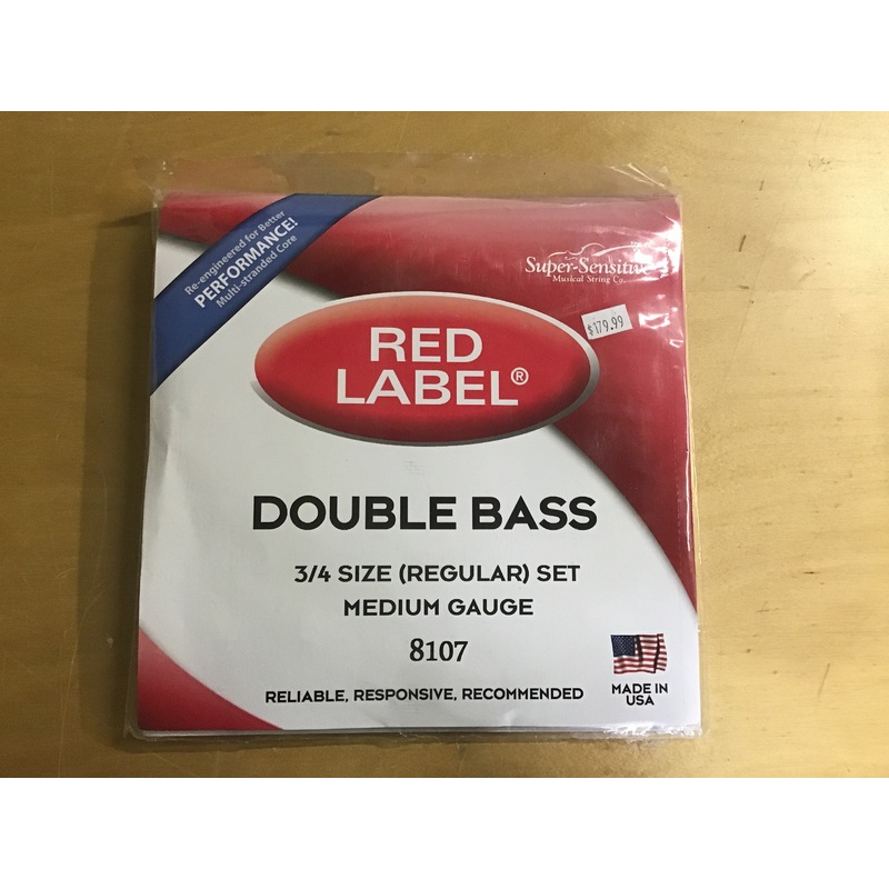 Red Label 8107 3/4 Double Bass String Set