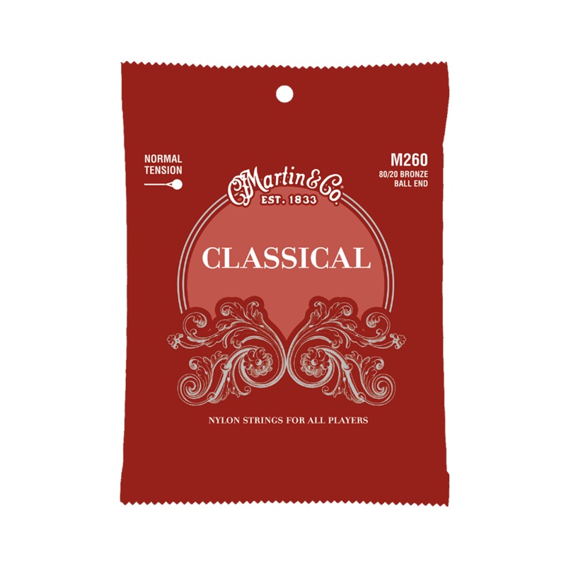 Martin M260 Regular Tension Classical Guitar, Ball End Set