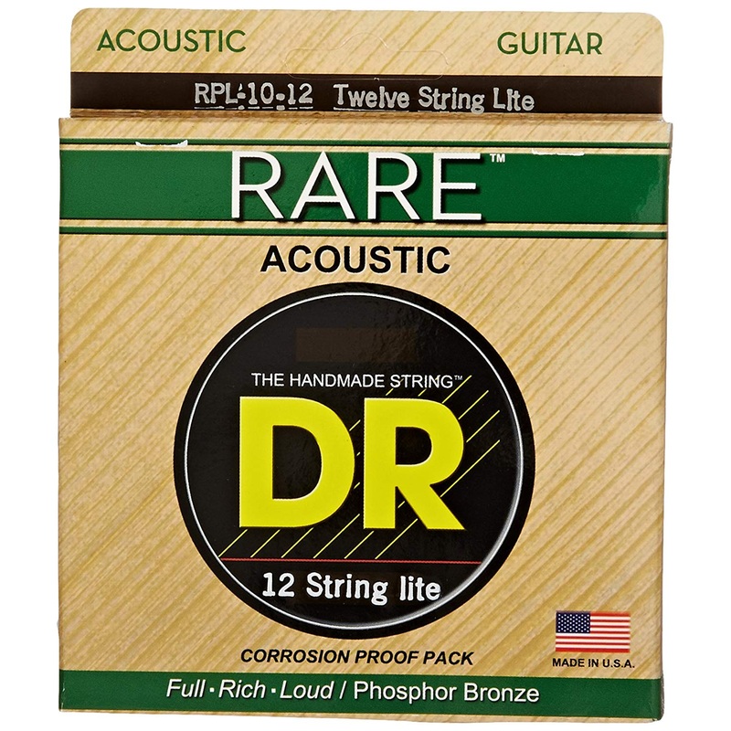 DR RPL1012 12 String Light Rare 10 to 48 Acoustic Guitar Strings