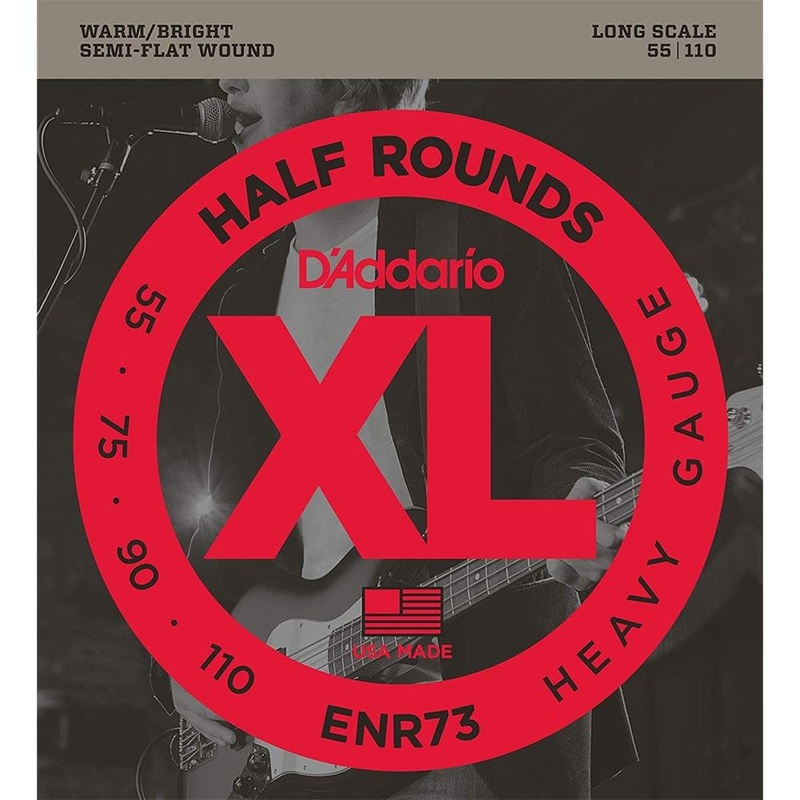 D’Addario Half-Round Bass Strings (Heavy 55-110)