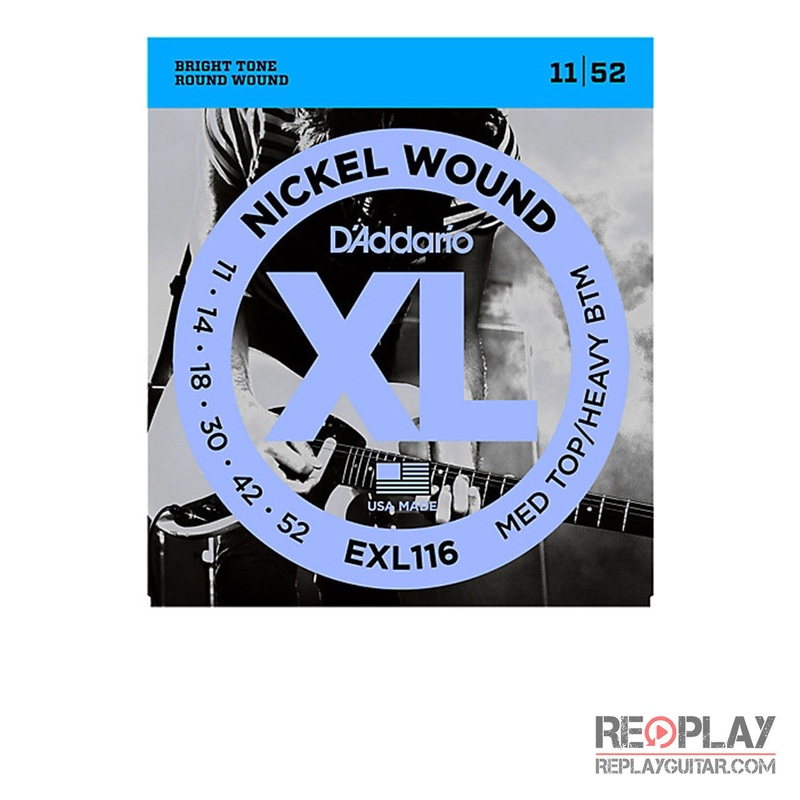 D’Addario EXL116 Nickel Wound, Medium Top/Heavy Bottom, 11-52