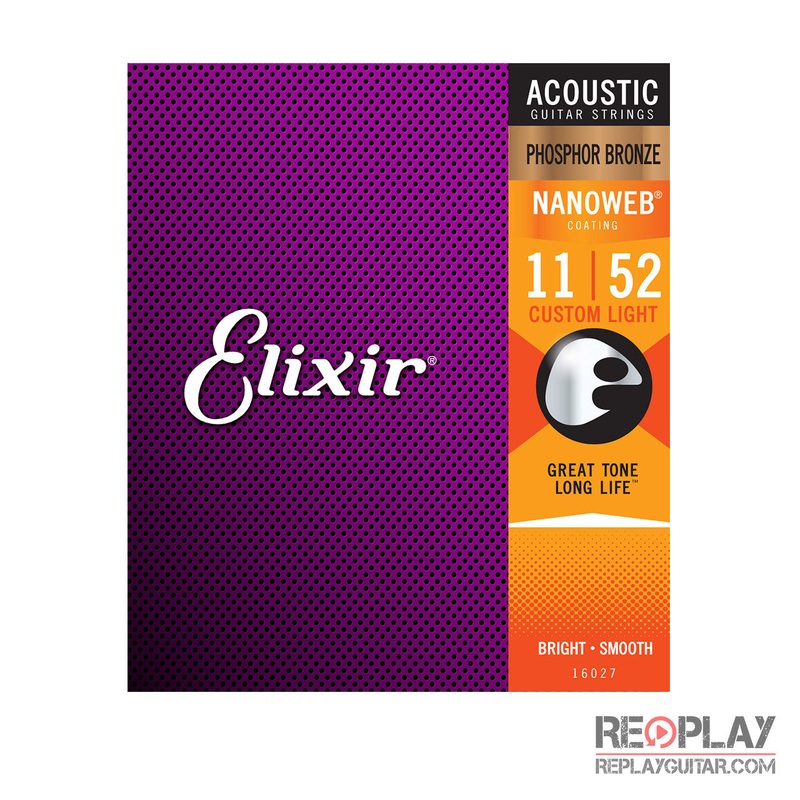 Elixir Acoustic Phosphor Bronze with NANOWEB Coating Custom Light