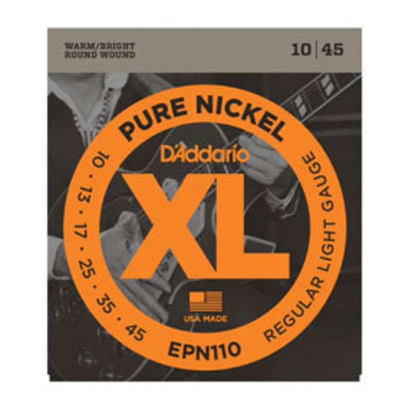 D’Addario EPN110 Pure Nickel Wound Regular Light 10-45 EPN110