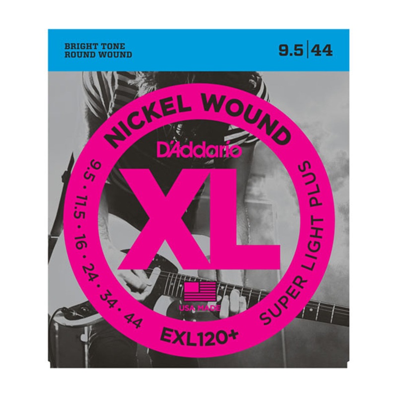 D’Addario EXL120+ Round Wound, Super Light Plus, 9.5-44
