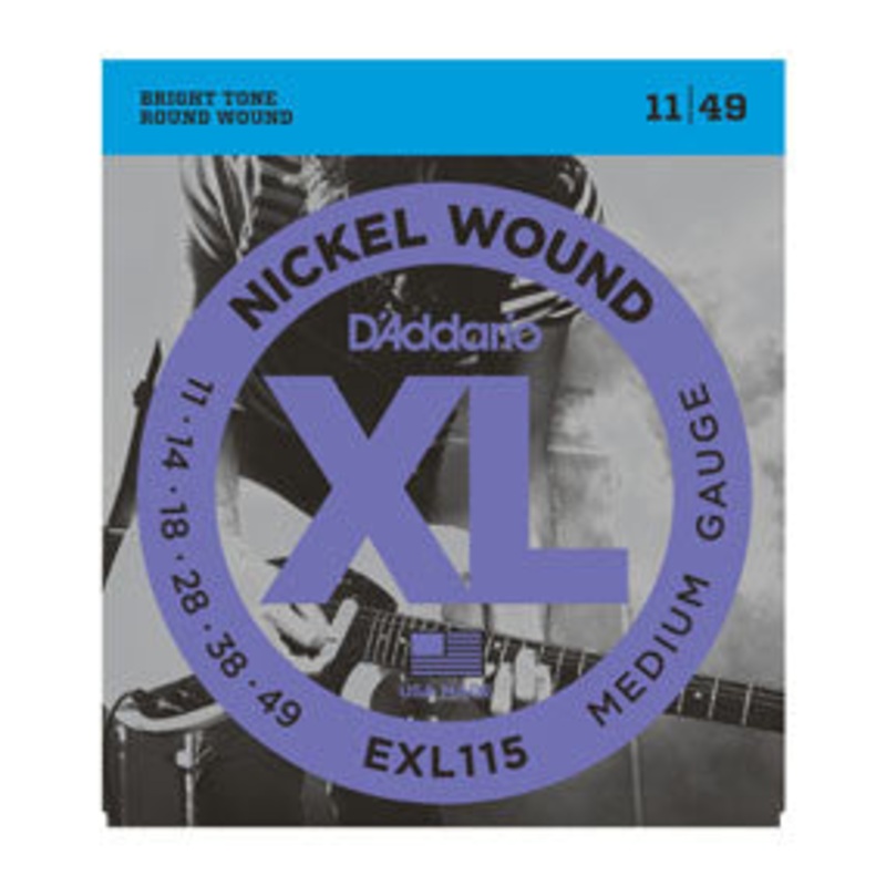 D’Addario EXL115 Nickel Wound, Medium/Blues-Jazz Rock, 11-49