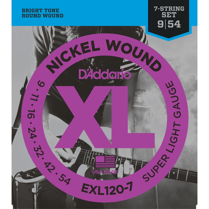 D’Addario EXL120-7 Nickel Wound 7-String Super Light 9-54