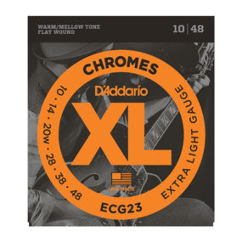 D’Addario ECG23 Chromes Flat Wound,Extra Light, 10-48