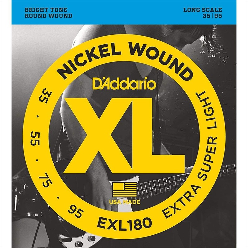 D’Addario Nickel Wound Bass Strings (Extra-Super Light 35-95)
