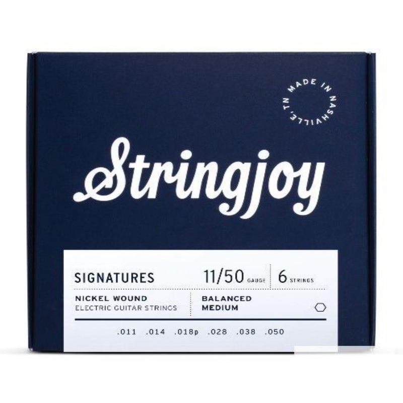 Stringjoy SJ-Bal11 Signature Nickel Electric Guitar Strings, Balanced Medium Gauge