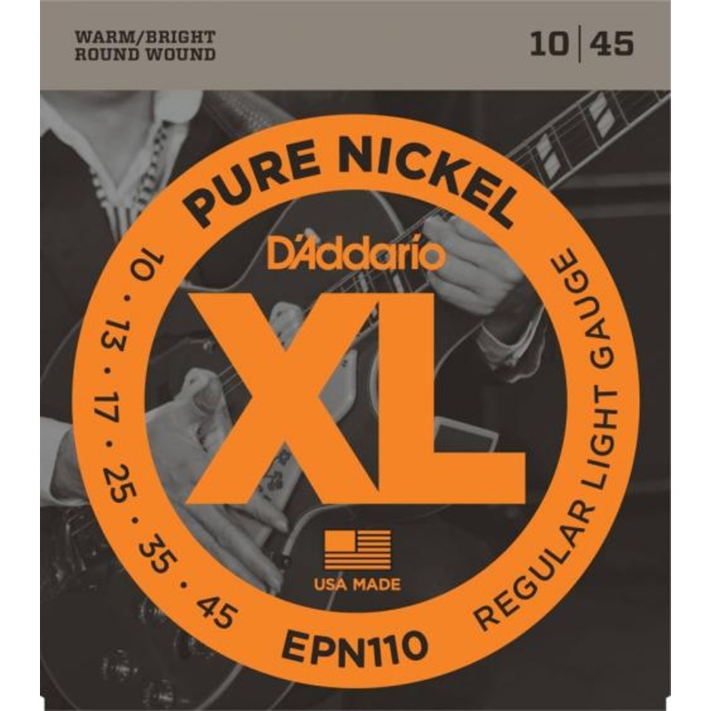 D’Addario Pure Nickel Electric Strings Regular 10-45