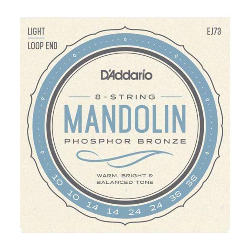 D’Addario EJ73 Phosphor Bronze Light Mandolin Strings (10-38)