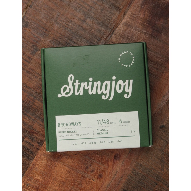 Stringjoy Broadways Classic Medium Gauge (11-48) Pure Nickel Electric Guitar Strings
