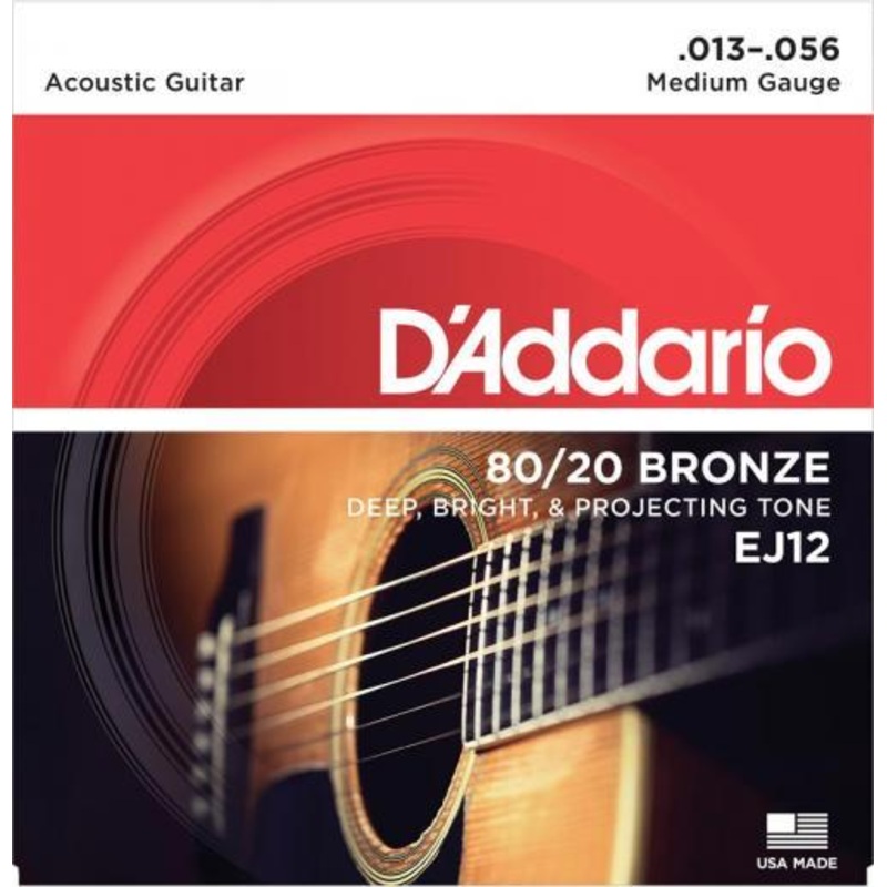 D’Addario 80/20 Bronze Acoustic Strings (Medium 13-56)