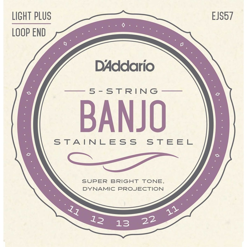 D’Addario EJS57 Stainless Steel Custom Medium Gauge 5-String Banjo Strings