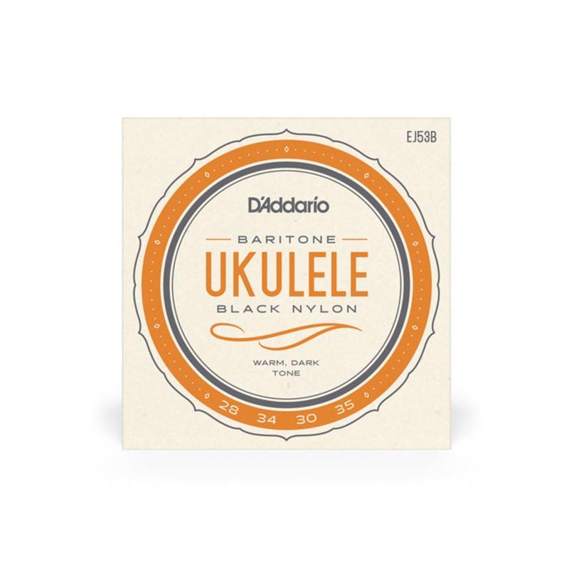 D’Addario Baritone Ukulele Strings Black Nylon EJ53B