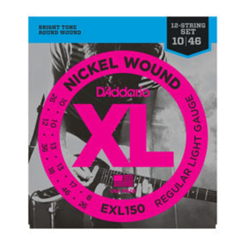 D’Addario EXL150 Nickel Wound, 12-String, Regular Light, 10-46