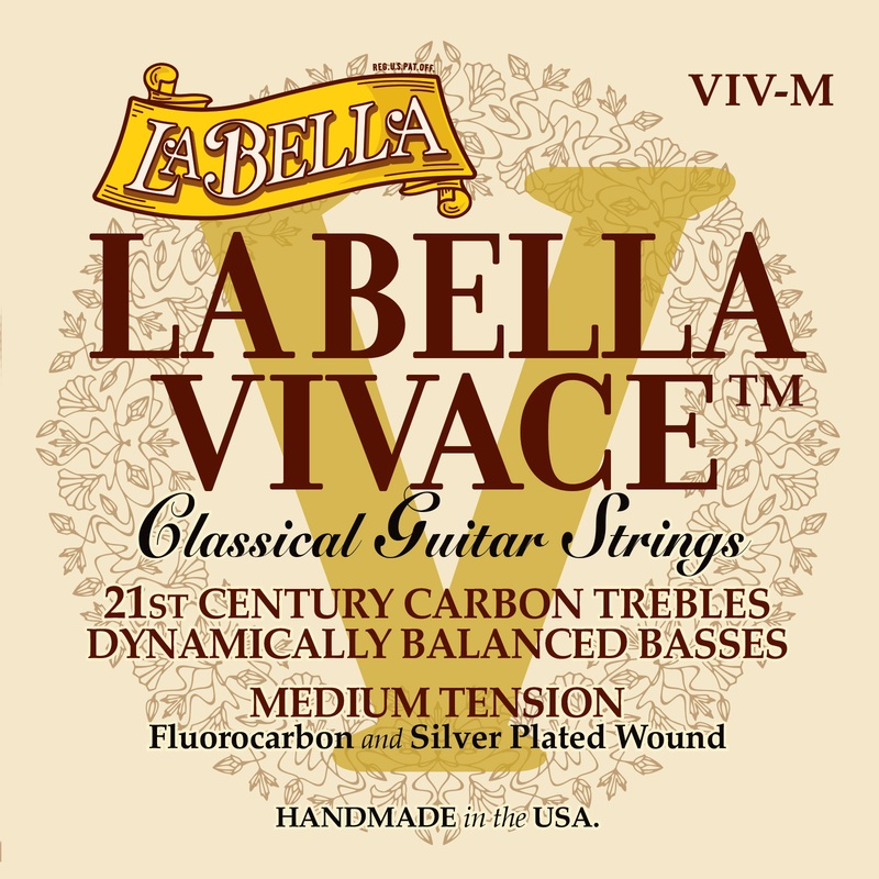 VIV-M La Bella Vivace Fluorocarbon Classical Guitar Strings – Medium Tension –