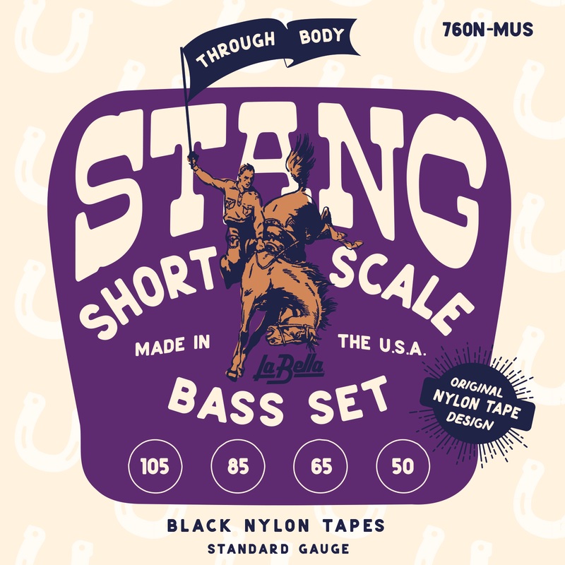 760N-MUS La Bella STANG – Black Nylon Tape –