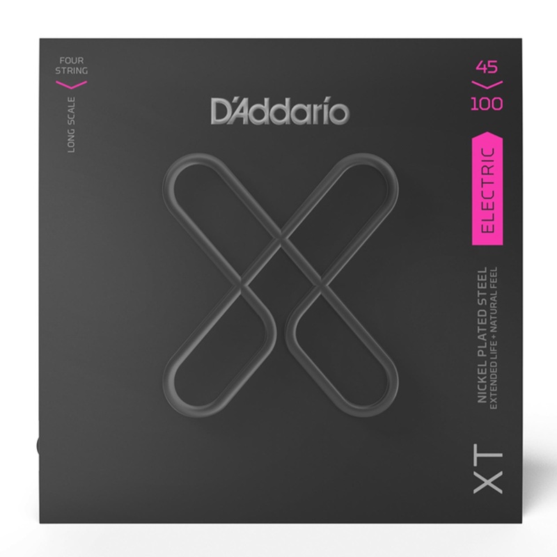 D’Addario XT Nickel Plated Steel Bass Guitar Strings Regular Light Long Scale 45-100
