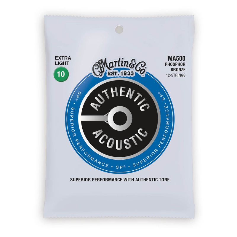 Martin Authentic Acoustic Strings Phosphor Bronze 12 String Extra Light 10-47 MA500