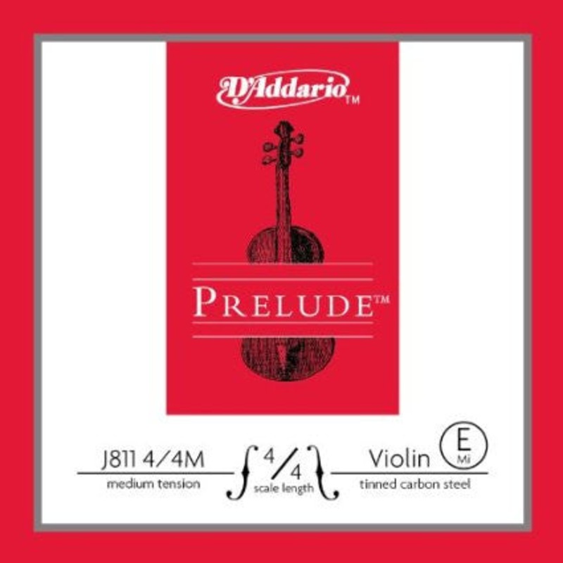 D’Addario J811 Prelude Violin E String Medium 3/4