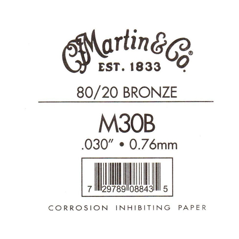 Martin Bronze Wound Ball End Single String .030
