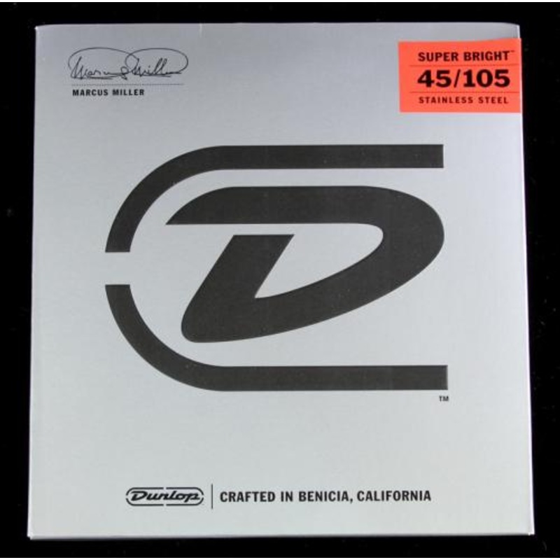 Dunlop Marcus Miller Signature Stainless Steel Bass Strings Four String Set 45-105