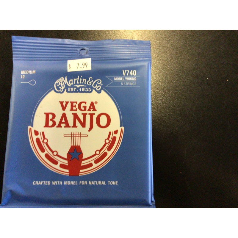 Martin Banjo Monel Strings Loop End V740