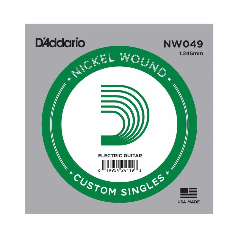 D’Addario NW049 Nickel Roundwound Ball End 049 Single String