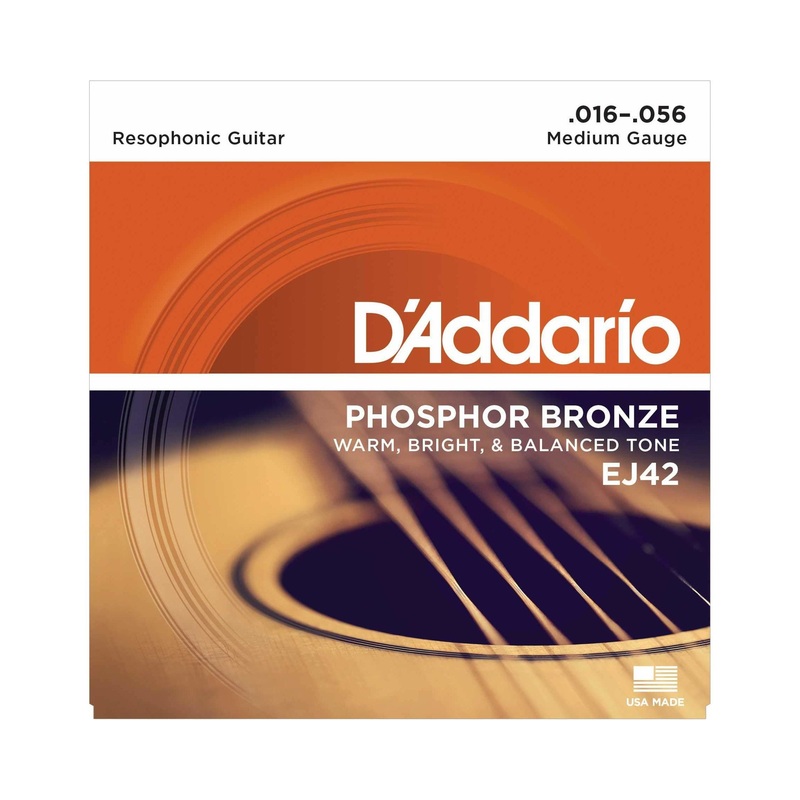 D’Addario EJ42 Phosphor Bronze Medium Gauge Resophonic Guitar Strings