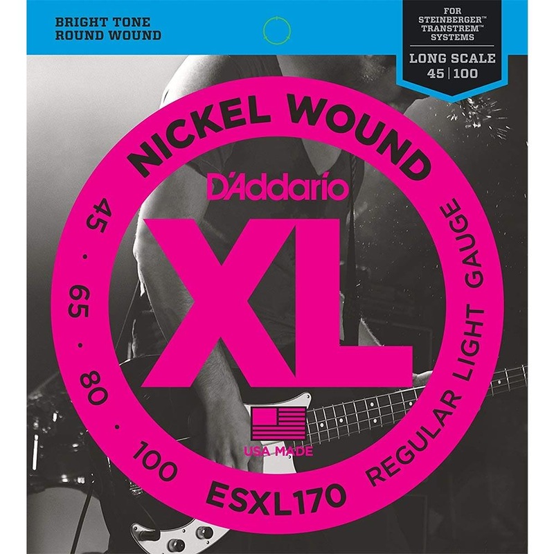 D’Addario Nickel Wound Double-Ball End Bass Strings (Reg 45-100)