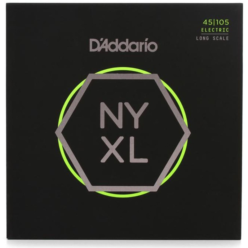 D’Addario NYXL45105 Carbon Steel Strings, Light Top/Medium Bottom, 45-105, Long Scale